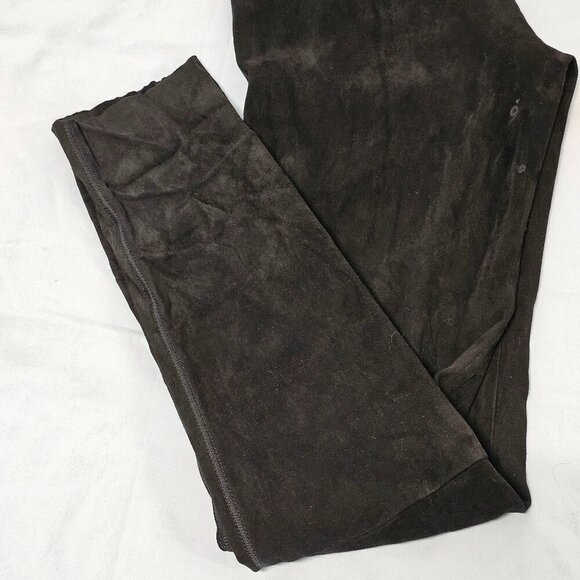 Jil Sander Women Skinny Ankle Pants Size 40 Black Ante Lamb Leather check flaw - Picture 15 of 16